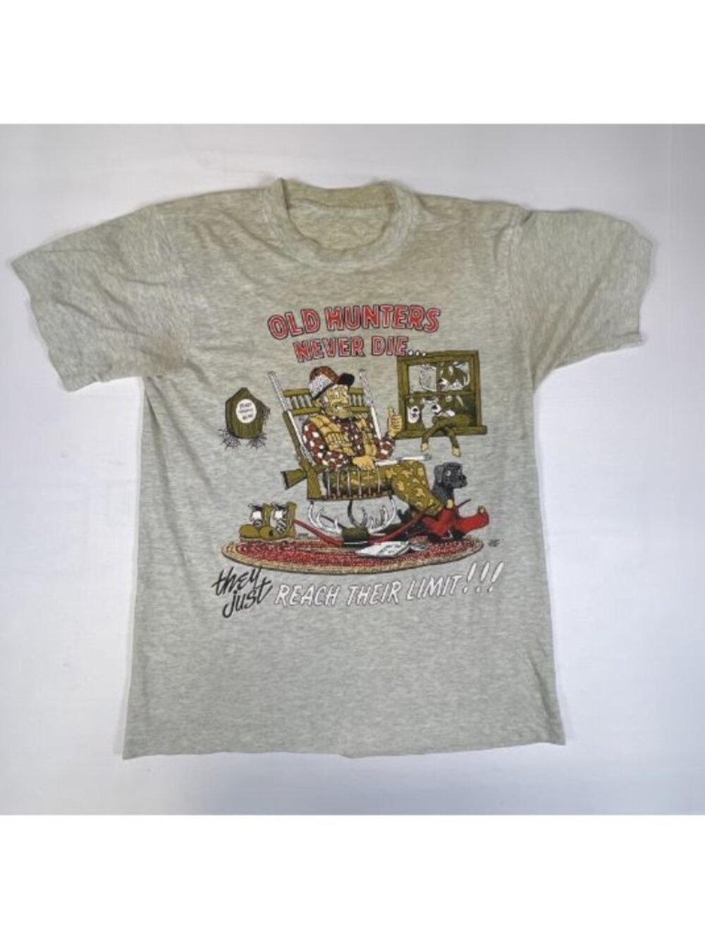 Vintage 1991 Cotton Grove Designs Hunting T-Shirt Made in USA Graphic Tee